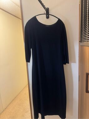 Dainty Jewells Navy Long-Sleeve Midi Dress
